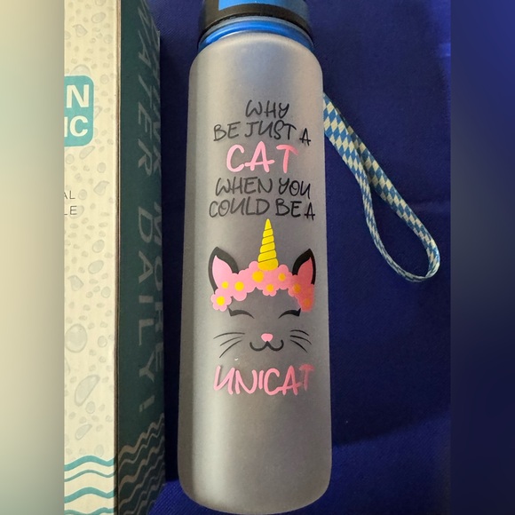 UNICAT by Leado 32oz Motivational Water Bottle - BPA Free, Non-toxic - NWT - Picture 4 of 9
